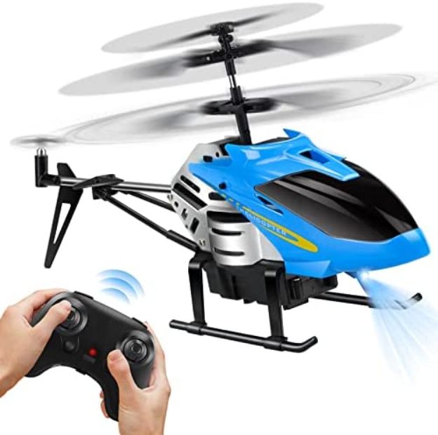 Picture of Dolanus NC23716 Remote Control Helicopter Toys-One Key Take-Off Landing Flying Toys - Blue