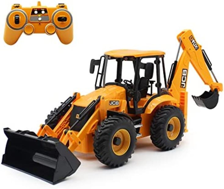 Picture of Dollox NC23881 RC Backhoe Loader Excavator, 1-20 Scale Front Loader Truck Construction Tractor Toys