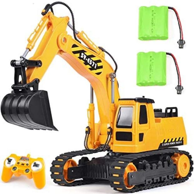 Picture of Double E NC23841 Remote Control Excavator 2 Batteries Digger Hydraulic Construction Vehicles RC Trucks Toys