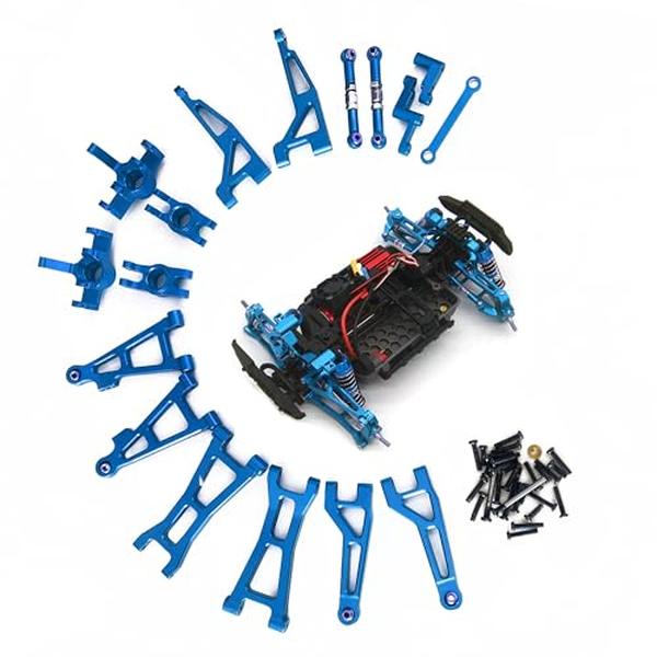 Picture of A-Sonic XS71047 Accessories for Hyper Go RC Car Parts - 1-16 Scale Metal H16BM Upgrades - Blue Replacement Parts Kit for H16BM H16GT H16DR H16 MJX 16207 16208 16209 16210 Jetwood RC Car