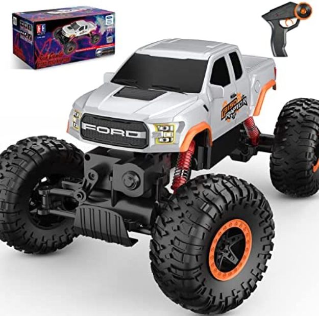 Picture of Double E NC23852 11 in. Ford Licensed 4WD 2 Motors Monster Trucks for Boys, Off Road Crawler Vehicle Truck Toys
