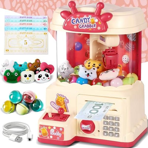 XS71611 Claw Game Machine Travel Games for Kids 8-12 Handheld Game Toys Great Birthday Gifts for Boys Girls Claw Machine for Kids