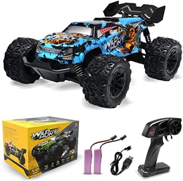 Picture of E Evas Confuse NC23749 1-20 Scale Remote Control Car 2.4Ghz 2WD Monster Trucks Toys for Boys - Blue