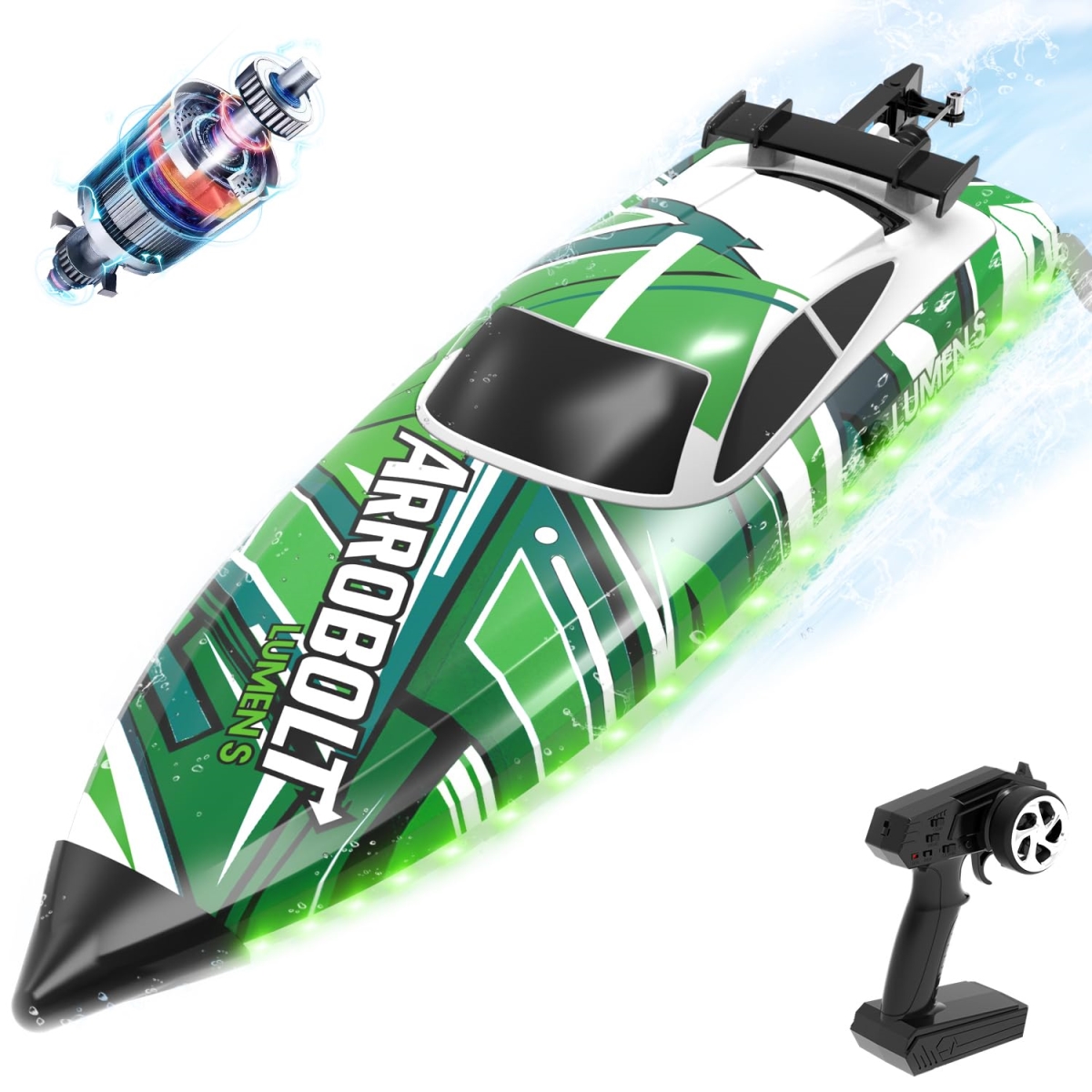 XS72253 Brushless RC Boats for Adults - 35 Plus MPH Fast Remote Control Boat for Lakes - Full Proportional Boat High Speed RC Boat for Adults - 79706 -  A-Sonic