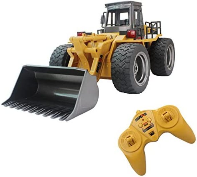 Picture of Fistone NC23826 2.4G Radio RC Truck Alloy Shovel Loader Tractor Control 4-Wheel Bulldozer 4WD Front Loader Construction Electronic Toys