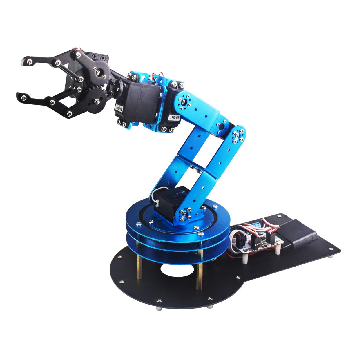 XS72462 Arm Kit 6DOF Programming Robot Arm with 5 Servo - Handle - Mechanical Claw & More - PC Software APP Control with Tutorial