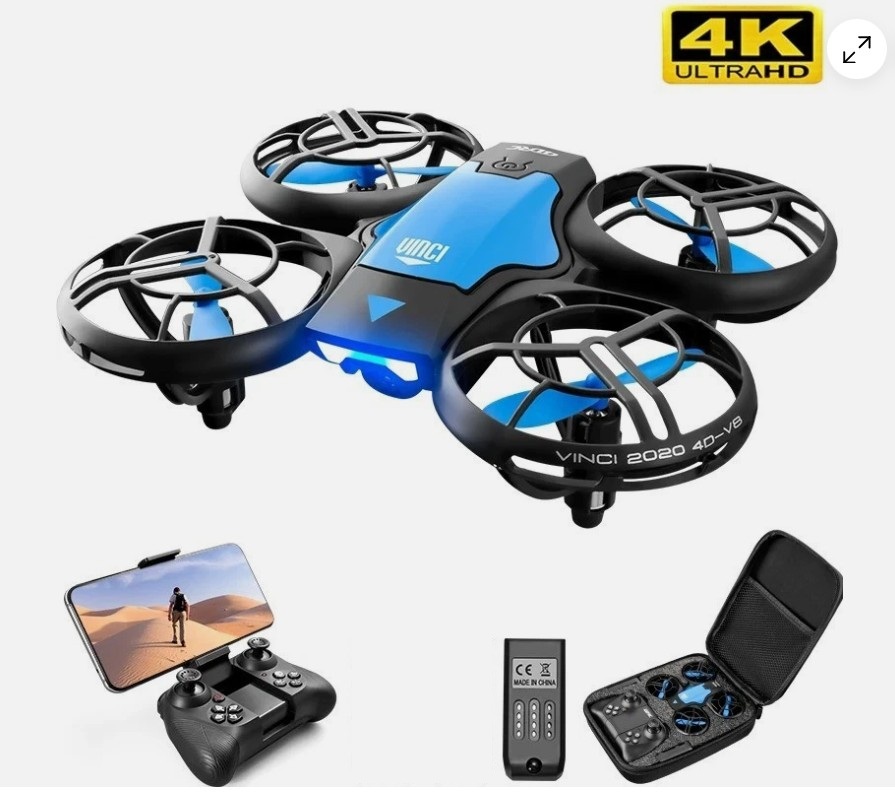 Mini Drone for Kids & Beginners Toys Child Drones with Lights RC Helicopter 3 Speeds - Blue