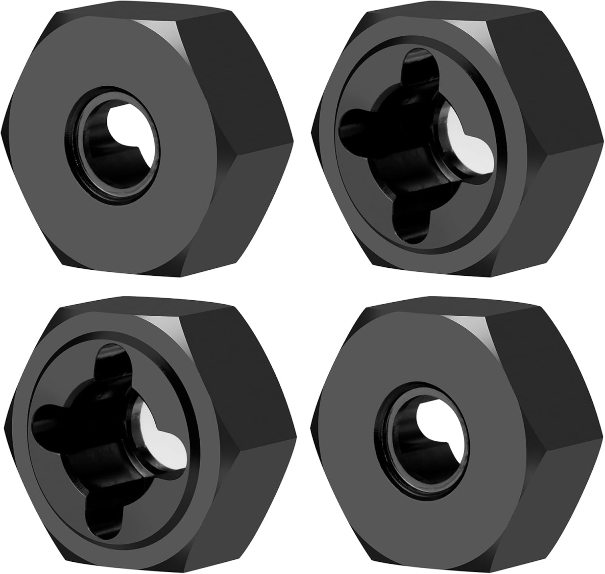 Steering Blocks Caster Cup Caster Blocks C-Hubs Seat for Arrma 1-18 Scale Granite Typhon Grom RC Car Buggy Replacement Parts - 2 Piece - Black