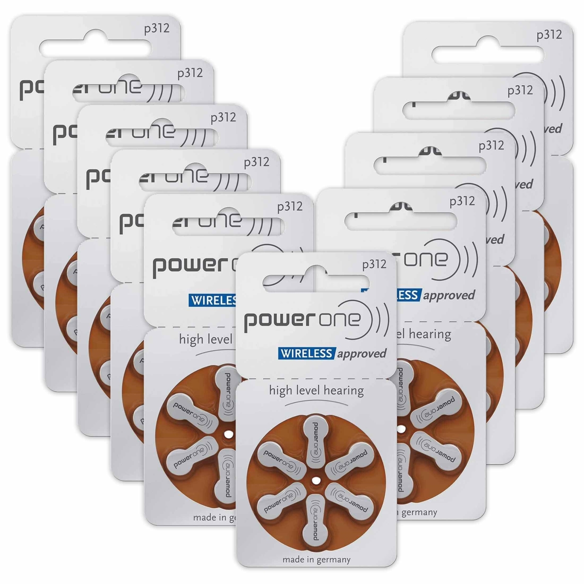 XS68264 P312 Powerone Hearing Aid Batteries - 60 Count