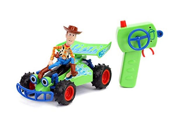 XS68528 Jada Disney Pixar Toy Story 4 Turbo Buggy Car with Woody Radio Control Vehicle - 2.4 Ghz - 1- 24