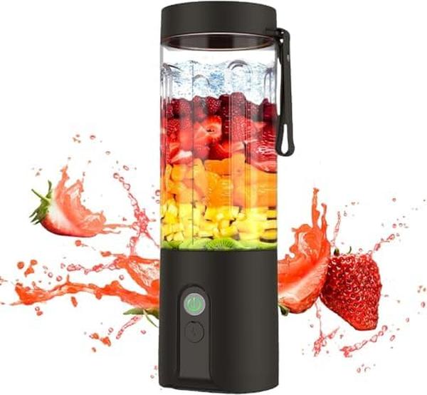 Picture of A-Sonic XS68554 Blender - Personal Size Blender for Shakes & Smoothies - USB TYPE-C Rechargeable blenders with 6 Blades - 23 oz Quiet Mini Travel Blender with Stainless Steel Blade