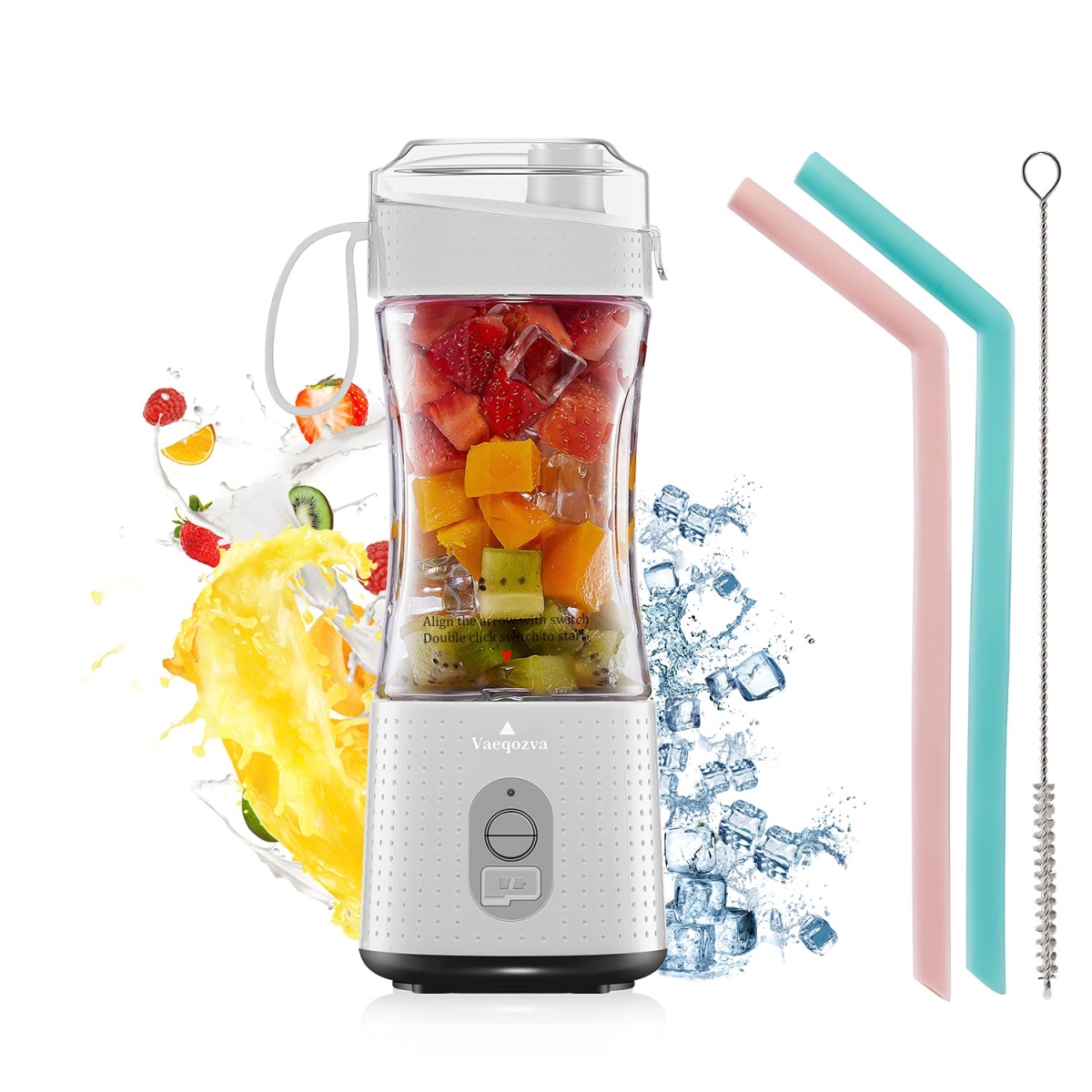 XS68725 Portable Blender USB Rechargeable Personal Mixer Fruit Mini Blender for Smoothie - Fruit Juice - Protein Shake - Milk Shakes -  A-Sonic