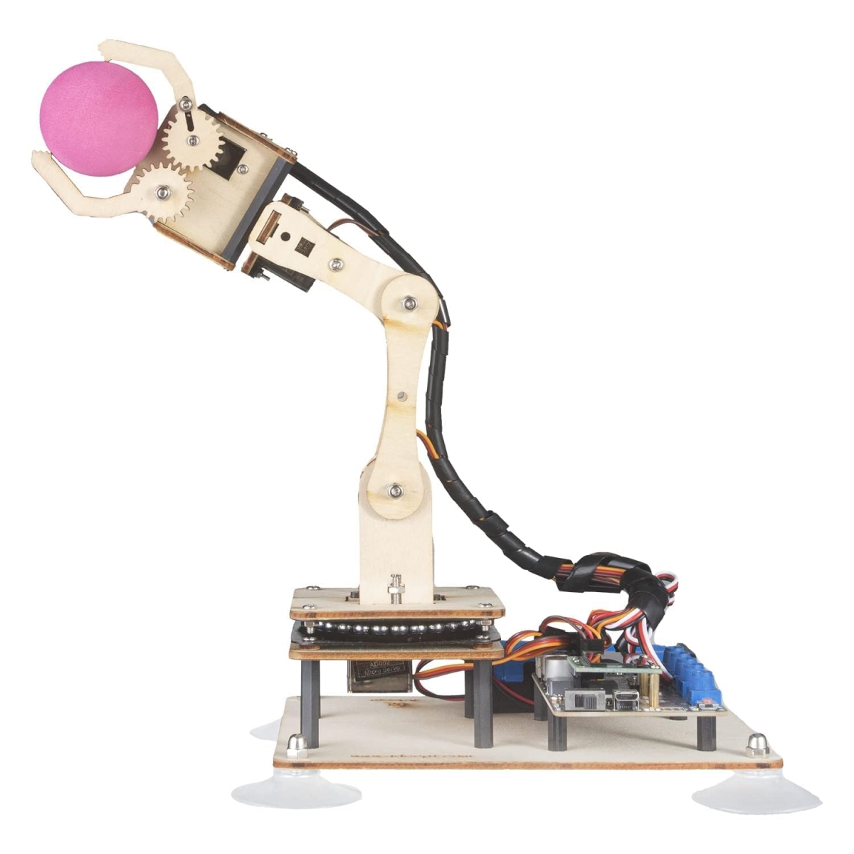 Picture of A-Sonic XS70490 5DOF Robotic Arm Kit with Compatible Arduino IDE - Programmable DIY Coding STEM Educational 5 Axis Build Robot Arm - Robot Starter Kit with OLED Display Processing Code & Tutorials -