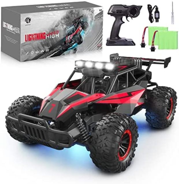 Picture of Larvey NC23823 2WD 1-16 Scale Remote Control Car, 20 KMH High Speed Remote Control Truck Off Road RC Monster Toys