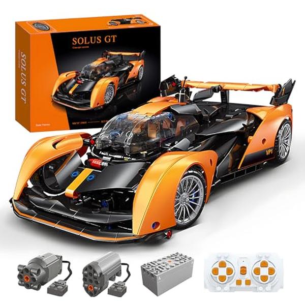 Control Building Car - 1-14 Scale Solus GT Construction Toy with Compatible Technic - Collectible Gifts for 10-16 Year Olds & Adults - 817 Piece