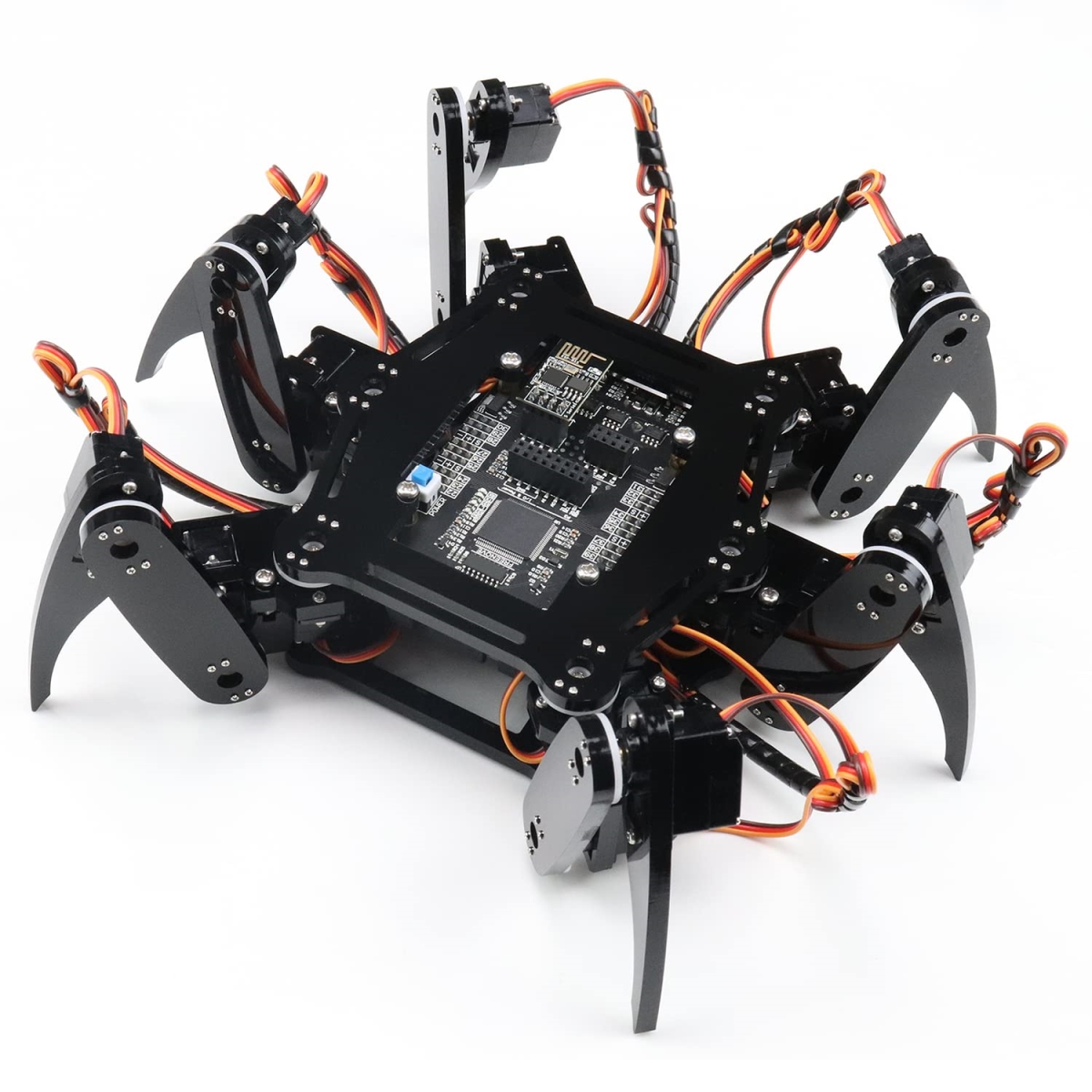 XS72154 Hexapod Robot Kit with Compatible Arduino IDE - App Remote Control - Walking Crawling Twisting Servo STEM Project