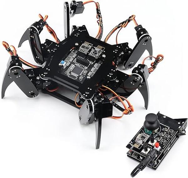 Picture of A-Sonic XS72328 Hexapod Robot Kit with Remote with Compatible Arduino IDE - App Remote Control - Walking Crawling Twisting Servo STEM Project