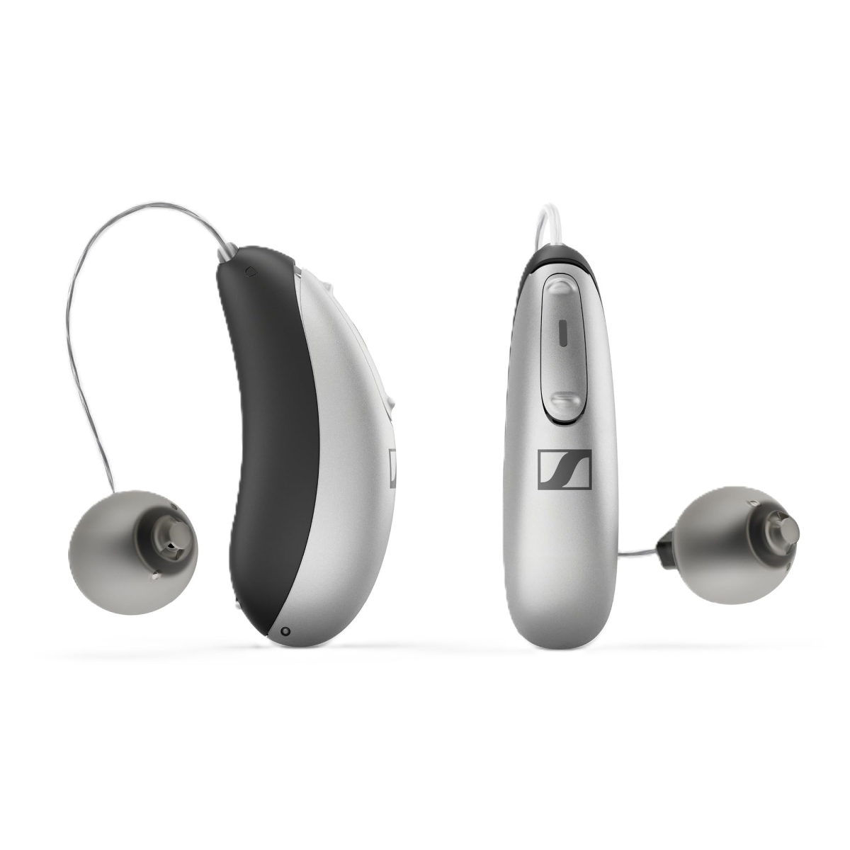 XS-73534 All-Day Clear Bluetooth Hearing Aids - OTC Hearing Aids with Bluetooth - Self-Fitting - Programmable Sound - FDA Cleared - Light Grey