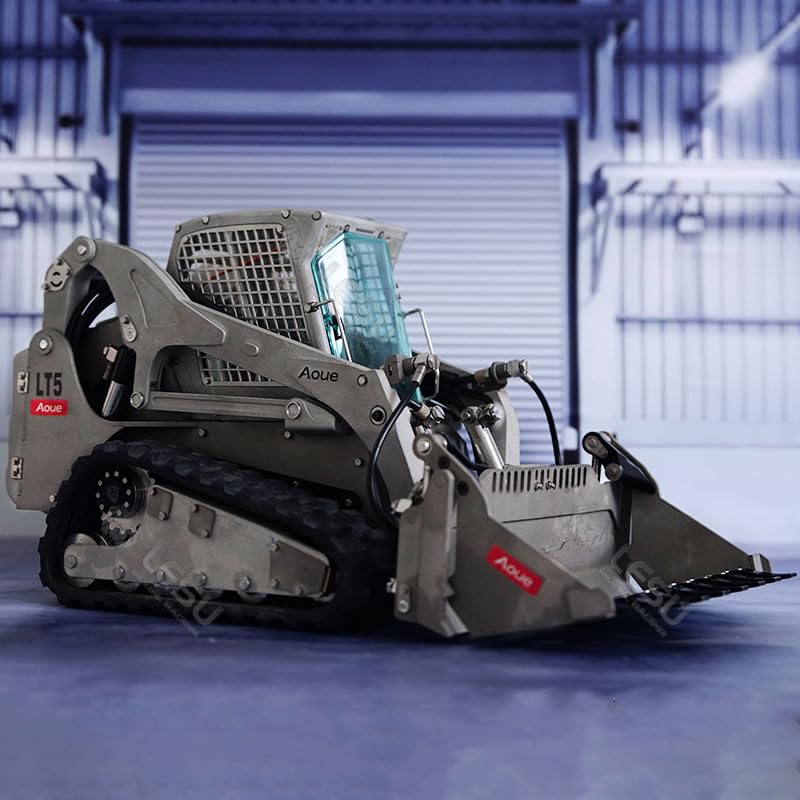 1-14 Scale RC Metal Hydraulic Aoue-LT5 Crawler Skid-Steer Loader DIY Unassembled Model Motor - ESC Servo Lights Sounds Unpainted Hobby Grade Model
