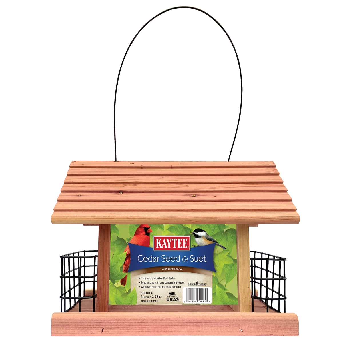 tek NT73994 UNO1RC Kaytee Cedar Seed & Suet Feeder