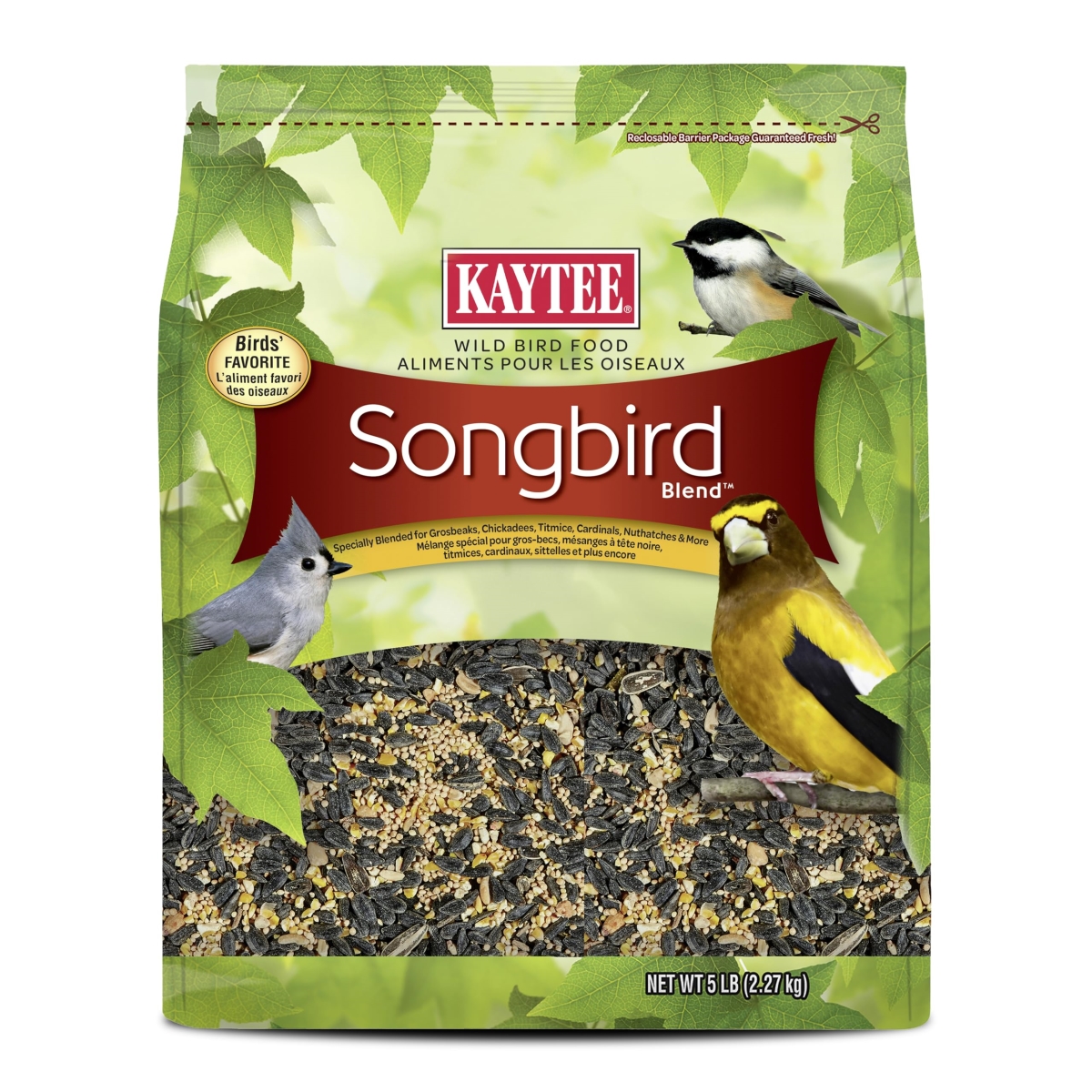 tek NT74661 UNO1RC Kaytee Wild Bird Songbird Blend Bird Seed, 5 lbs