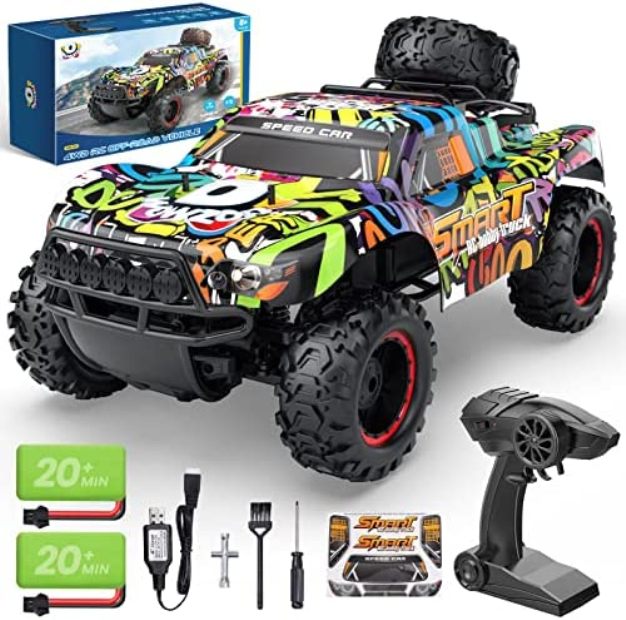 Picture of O Wowzon NC23845 1-12 Scale Short-Course RC Truck 4WD Hobby Crawler Grade Replaceable Spare Tire Toys for Age 6 Plus Boys Kids & Adults - Large