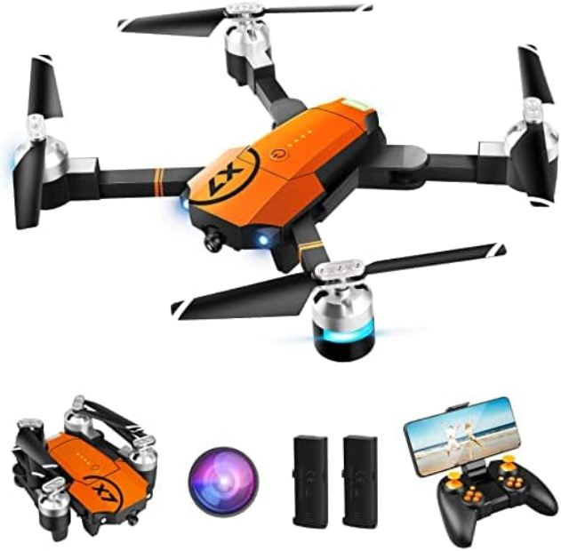 NC23860 Drone with Camera for Adults, Wi-Fi 1080P HD Camera FPV Live Video, RC Quadcopter Kids Toys -  Orknely