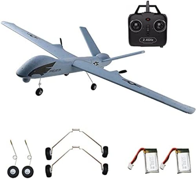 660 mm RC Plane Remote Control Airplane - 2.4Ghz 2 Channels DIY RC Predator Aircraft Toys