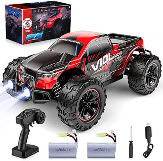 Picture of Powerextra NC23880 1-16 Scale Remote Control Car 36 Plus KMH High Speed RC Car Toys with 2-Speed Modes & LED Lights for Kids