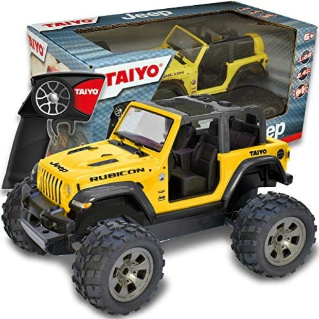 Picture of Thin Air Brands NC23747 2.4Ghz Taiyo RC Truck Jeep Rubicon, 1-22 Scale Remote Control Car Toys with Handset Controller, Yellow - Ages 4 Plus