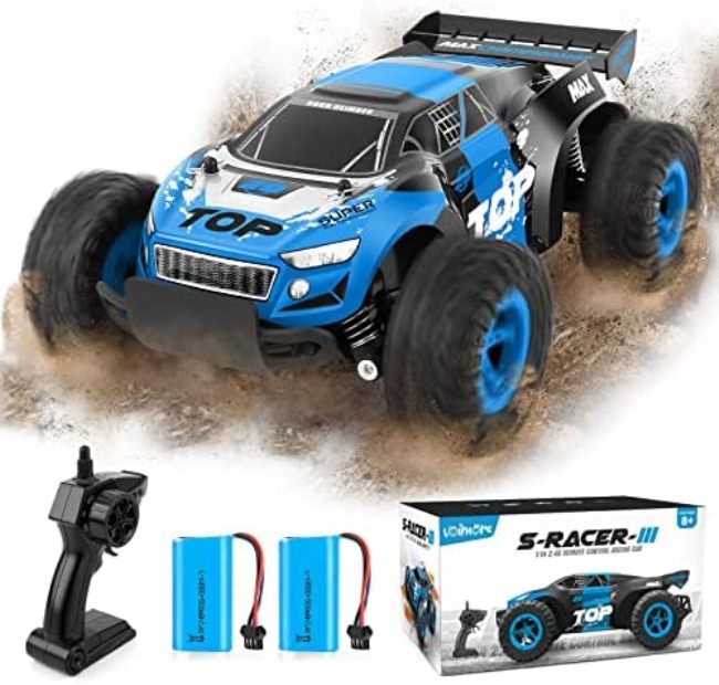 NC23728 1-14 Scale 2.4GHz High Speed 20KMH Remote Control Cars Toys with 2WD Off-Road RC Truck - Blue -  Voimore