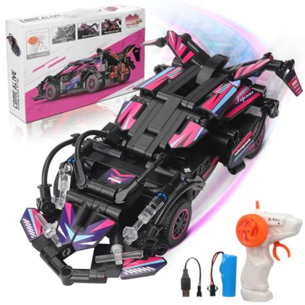tek NT80586 UNO1RC Building Blocks Remote Control Cars, Black