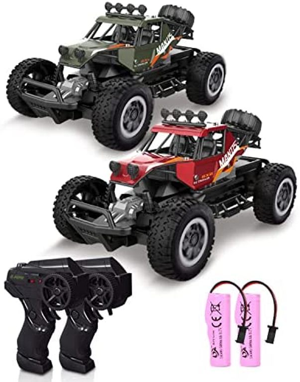 NC23853 2.4Ghz 1-20 Scale Remote Control Cars, All Terrain Off Road RC Truck Toys with Metal Alloy Shell - 2 Piece -  X Toyz