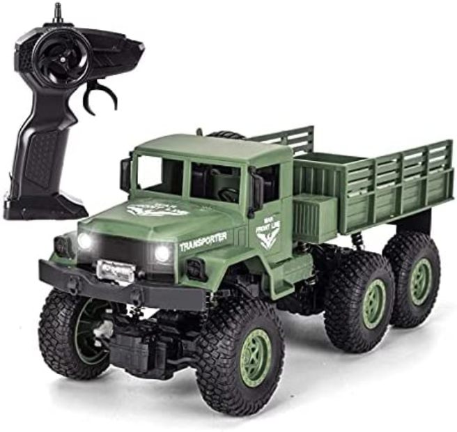 Picture of Xingrui NC23843 1-18 Scale 50 Minutes Playing Time RC Military Truck Toys for JJRC Q69 Off-Road Remote Control Car