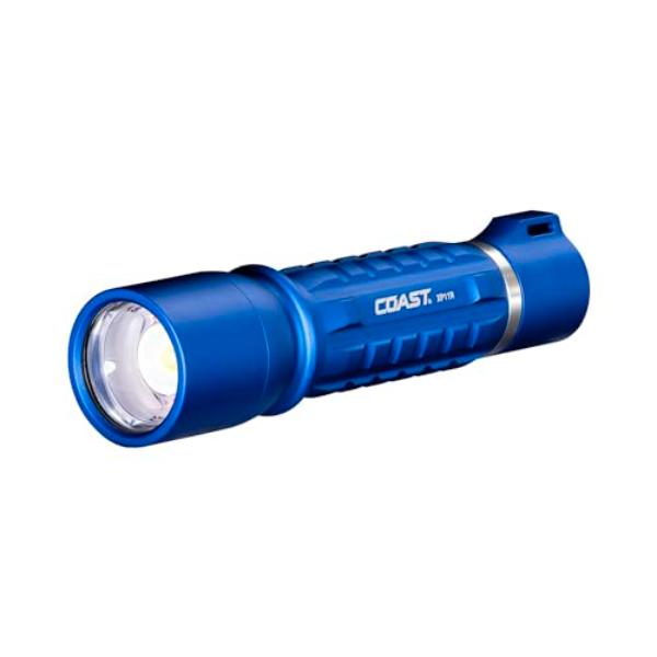 tek NT78917 UNO1RC Coast XP11R 2600 Lumen USB-C Rechargeable LED Flashlight with Slide Focus & Pure Beam Focusing Optic, 4 Light Modes, Blue