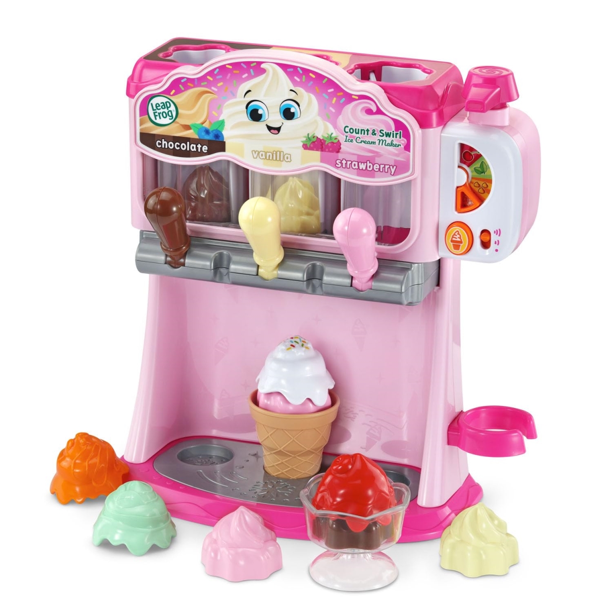 tek NT82653 UNO1RC LeapFrog Count & Swirl Ice Cream Maker Playset for Kids Ages 2 Years & Up, Pink