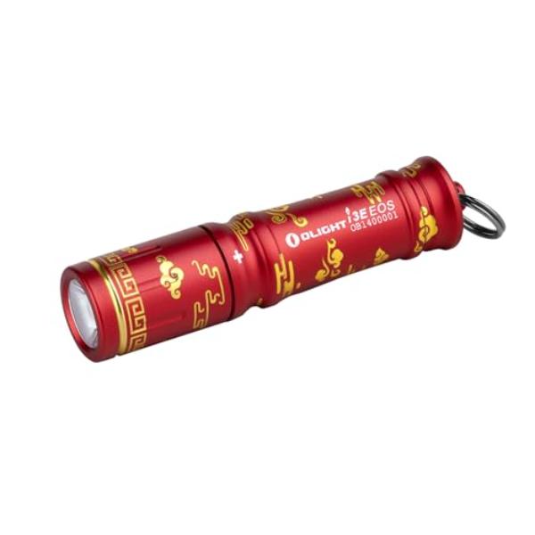 tek NT74128 OLIGHT i3E EOS PMMA TIR Lens AAA EDC Flashlight 90 Lumens Compact Keychain Flash Light for Night, Camping, Auspicious Clouds