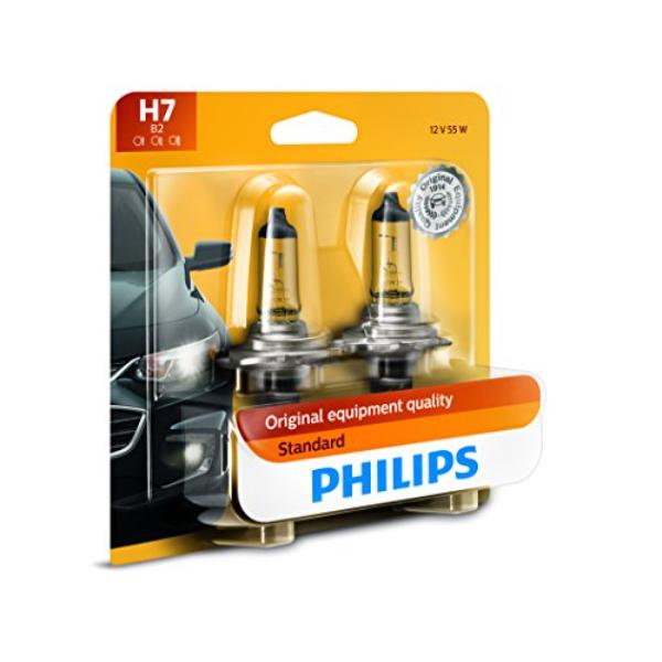 tek NT74206 Philips Automotive Lighting H7 Standard Halogen Replacement Headlight Bulb, White - Pack of 2