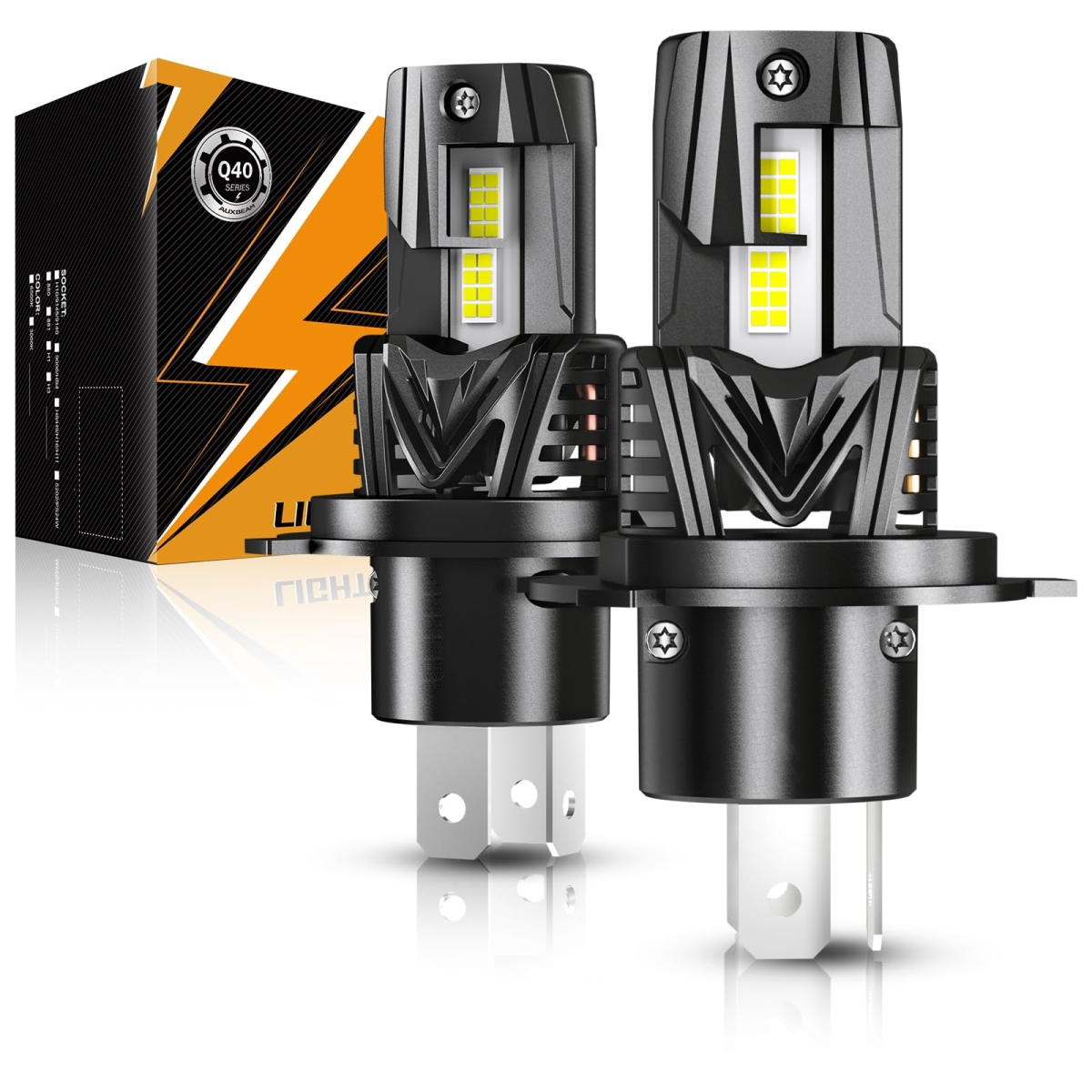 tek NT75163 Auxbeam 6500K 120W 30000 Lumen 800 Percent Brighter, Wireless Powersports H4 9003 Fog Light for UTV, Plug & Play