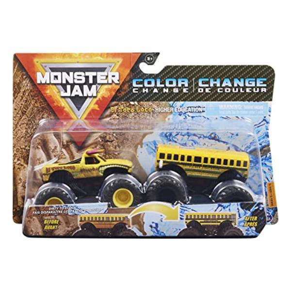tek NT76071 Monster Jam 1-64 Scale Official El Toro Loco vs. Higher Education Color-Changing Die-Cast Monster Truck