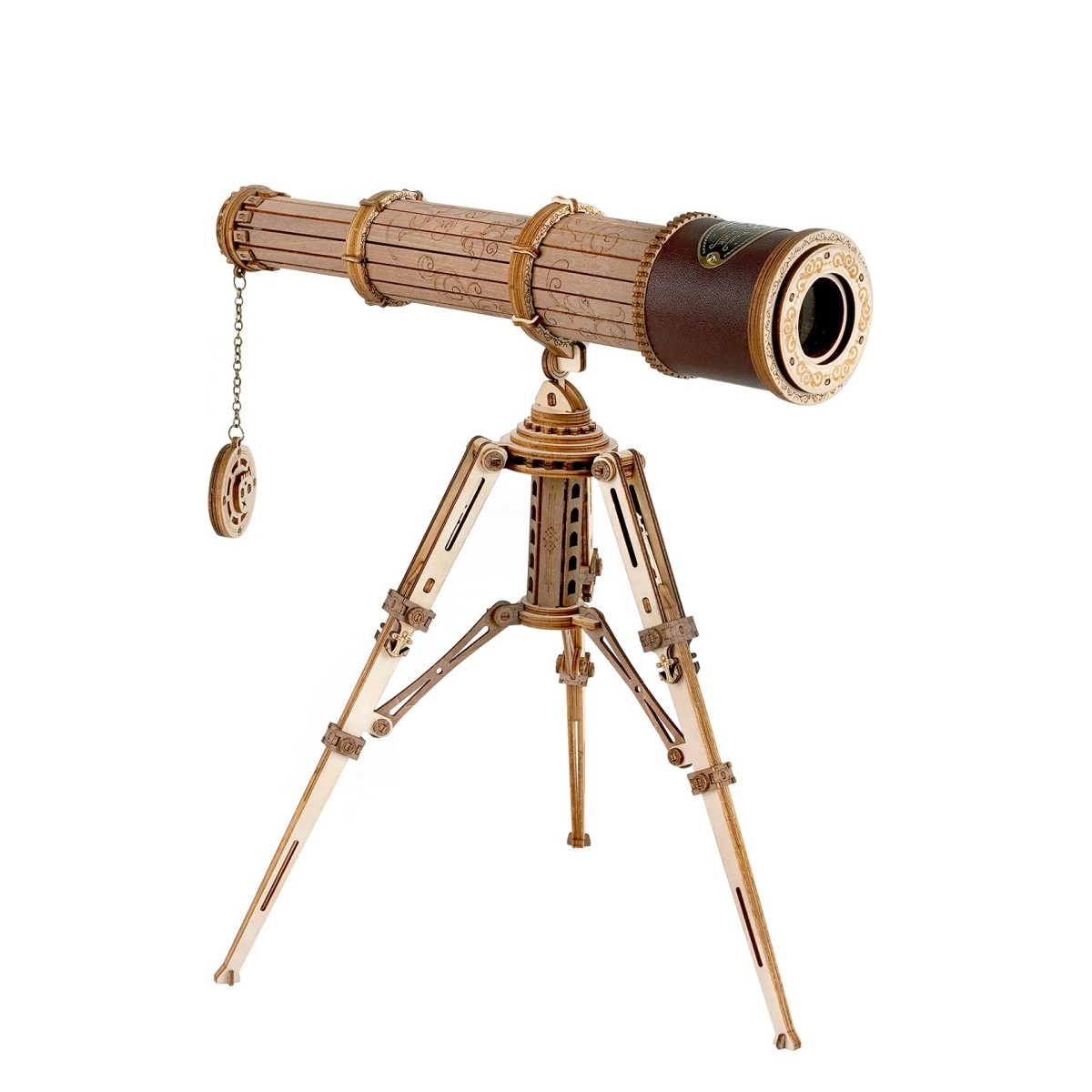 tek NT77987 ROBOTIME 3D Puzzles Wooden Craft DIY Model Monocular Telescope Kits to Build Decent Gift for Adults & Teens