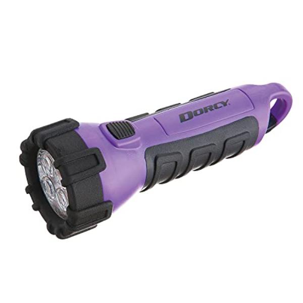 tek NT79488 Dorcy 55 Lumen Floating Water Resistant LED Flashlight with Carabineer Clip, Purple 41-2508