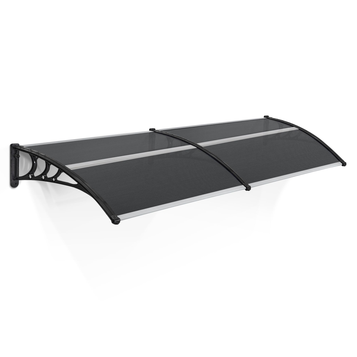 tek NT81338 MCombo 40 x 80 in. Window Awning Outdoor Polycarbonate Front Door Patio Cover Garden Canopy 6055-4080, Grey