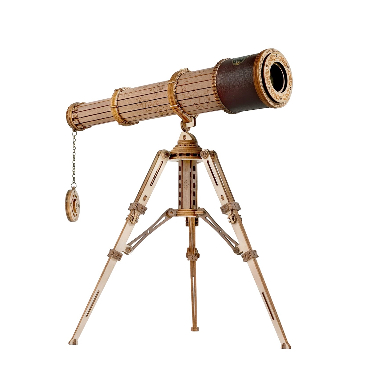 tek NT74476 ROKR 3D Wooden Puzzles Monocular Telescope Model Building DIY Science Kit Cool Display Item Birthday Gift for Adults & Teens