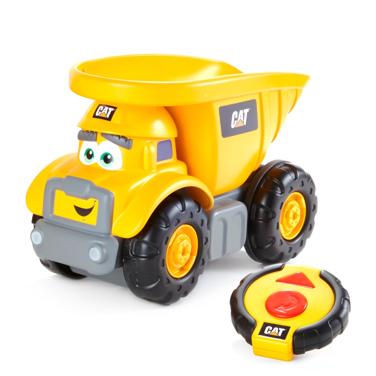 tek NT76427 Junior Crew CAT Construction Remote Control RC Dump Truck with Working Headlights & Child Friendly Controller