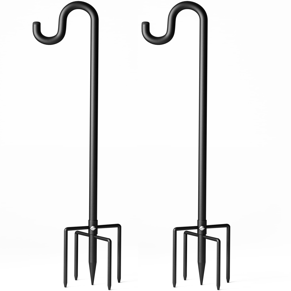 tek NT77520 76 in. Extra Thick Bird Feeder Pole with 5 Prong Base, Adjustable Shepards Hook for Garden, Weddings, Hanging Plant