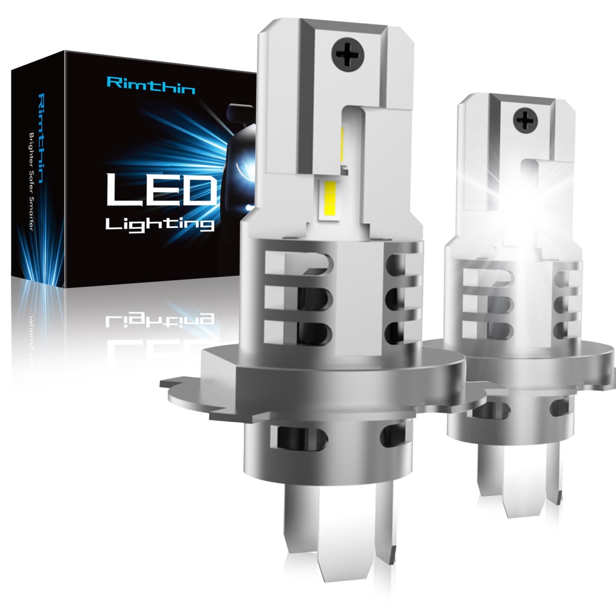 tek NT78061 H4 Bulbs, 9003, HB2 Fog Light, 6000K Cool White, Plug & Play, IP67, Pack of 2