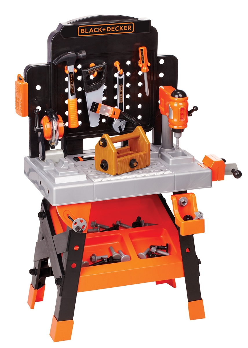 Picture of tek NT78807 Black Plus Decker Kids Workbench & Power Tools Workshop - Build Your Own Toy Tool Box with 75 Realistic Toy Tools & Accessories&#44; Amazon Exclusive