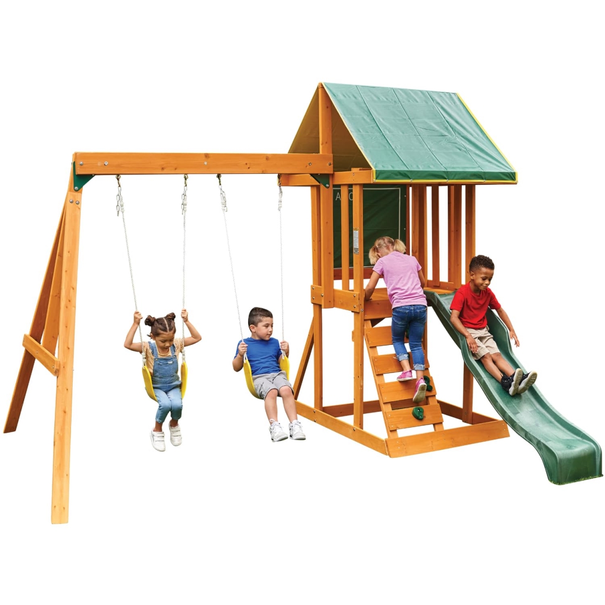 Picture of tek NT78814 KidKraft Appleton Wooden Swing Set