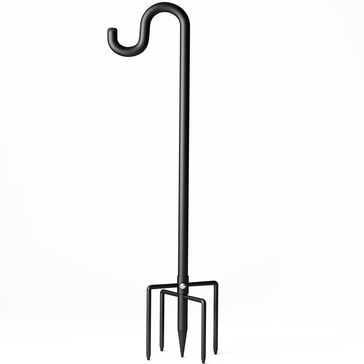 tek  92 in. Extra Thick Bird Feeder Pole with 5 Prong Base, Adjustable Shepards Hook for Outdoor, Garden, Weddings, Hanging Plant